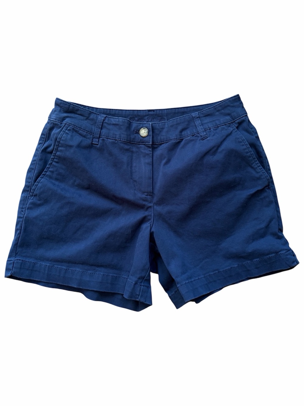 Tommy Bahama Navy Blue Cotton Chino Shorts Casual Coastal Preppy Summer Soft